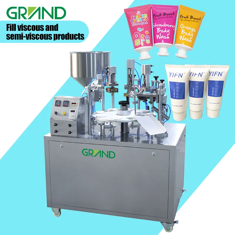 Semi automatic pharmaceutical medicine tube filling and sealing machine toothpaste tube filler sealer