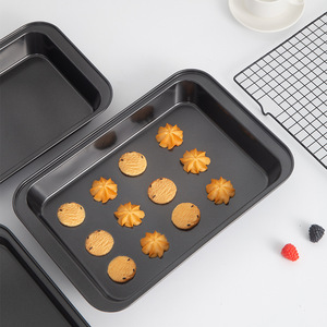 Baking Pan Rectangle Non Stick Oven Safe Bread Loaf Pan Gray Black Solid Color Baking Dish - Product Image 1