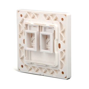 86 Type Witte Voorplaat Wandplaat <span class=keywords><strong>Socket</strong></span> Dual Poorten Face Plate Network <span class=keywords><strong>Lan</strong></span> Telefoonpaneel Rj45 Stekker - Product Image 3