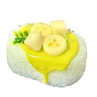 Nouvel Arrivage Gâteau de Fruits Simulé Squishy Doux au Toucher Anti-Stress Décompression Ornement de Bureau Haute Qualité OEM/ODM 14+ Ans