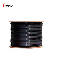 23AWG PVC Jacket Armored Cat6 UTP Cable 100M 305m 250MHz 1Gbps Cable de parche de fibra de cobre blindado para cables de comunicación interior