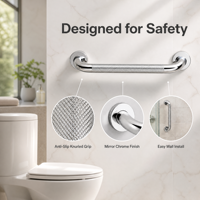 Barres d'appui de douche en acier inoxydable, poignées de soutien pour toilettes, garde-corps en verre, aides de douche pour personnes handicapées, barres d'appui de sécurité pour salle de bain