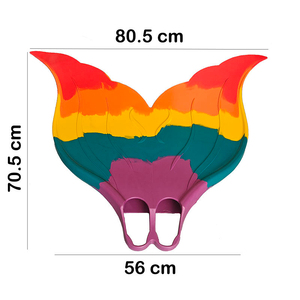 <span class=keywords><strong>Aletas</strong></span> de Natación de Silicona Duraderas y Funcionales para Adultos, Monofin de Sirena para Buceo y Espectáculos en Parques Marinos - Product Image 2