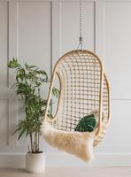 Chaise suspendue en rotin d'arachide naturelle pour le jardin pour le divertissement en plein air