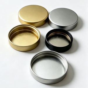Capuchon à vis Unishell en fer blanc 53mm/400, 38 45 53 mm, en métal doré argenté, pour bouteille et pot, avec filetage, type Unishell/CT - Product Image 1