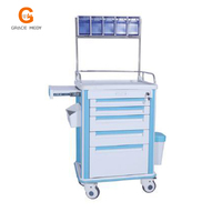 Chariot médical mobile d'urgence en ABS pour transfusion, prix usine, pour hôpitaux et cliniques