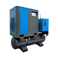 Compresseur d'air industriel à vis populaire, stationnaire, monophasé 220V 7.5KW 10HP, moteur lubrifié avec sécheur et réservoir de gaz, certifié CE