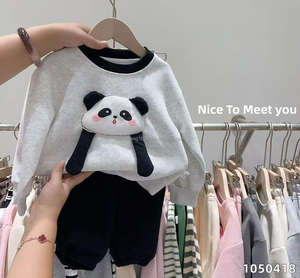 Conjunto Deportivo <span class=keywords><strong>HENKO</strong></span> de Lona Sólida con Sudadera y Pantalones para Niños de 1 a 3 Años, Traje Informal para Bebés - Product Image 5