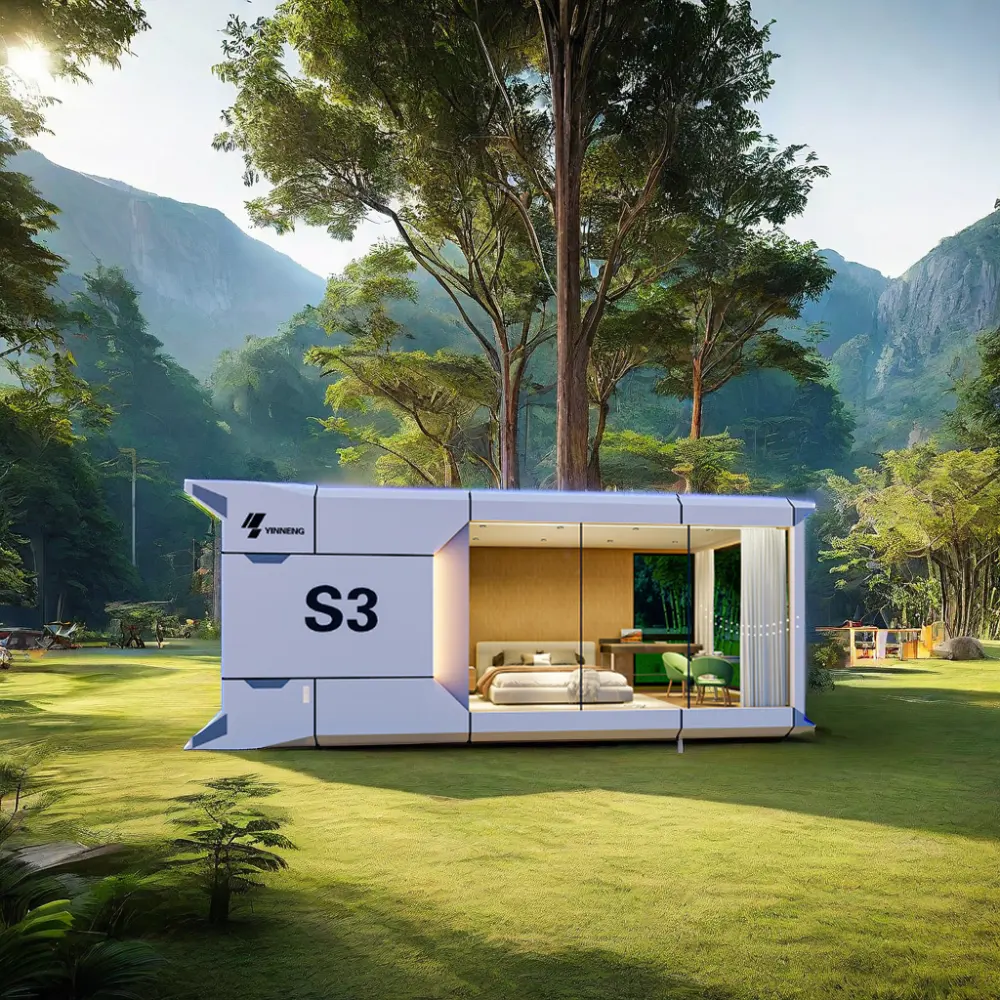 Tragbare containerbasierte Villa langlebige Materialien mobiles Haus für Camping- und Hotelgebrauch Fertighäuser