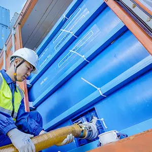 Flexitank koruma ambalajı için oluklu plastik PP levhalar bulkguard guard