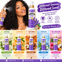 Spray protecteur thermique à l'huile de coco pour cheveux, marque privée - Protecteur thermique sans parabène ni colorant, format voyage, kit de produits de soin capillaire