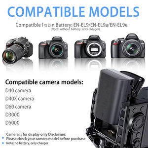 شاحن بطارية لبطارية نيكون D3000 D5000 D8000 D60 D40 D40X - Product Image 6