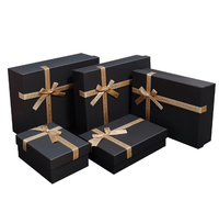 Boîte-cadeau tasse isolée noire avec couvercle pour ordinateur portable vêtements aromathérapie écharpe emballage vide boîte en matériau recyclé pour portefeuille
