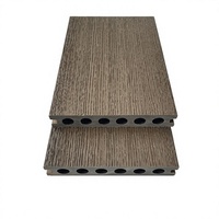 Plancher de terrasse extérieur en WPC à prix d'usine, planche de terrasse composite 3D embossée avec une longue durée de vie