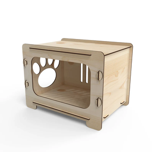 Fabbrica di vendita personalizzata in legno massello case per animali domestici casa per cani in cartone per gatti di piccole dimensioni e cani - Product Image 6