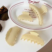 Nouvelle pince à cheveux coréenne élégante en acétate à pois, faite à la main, style rétro, 11 cm, pour femme, accessoire capillaire, cadeau