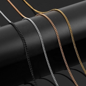 Cadena Cubana Gruesa de Acero Inoxidable Chapada en Oro de 18K, Collar Tipo Gargantilla Miami, Joyería Personalizada - Product Image 1