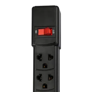 Peru customized wall mounted oem power strip, american 110/220v surge protected 6 tomas indoor power strip