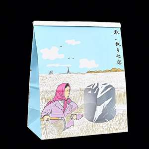 Sac en papier kraft biodégradable avec fenêtre pour aliments à emporter, noix, snacks, popcorn - Product Image 4