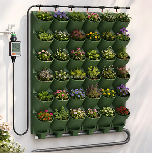 Système de jardinage mural vertical automatique à arrosage intégré, modulaire, pour décoration intérieure et extérieure, maison et bureau - Product Image 1