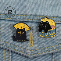 Broche en émail personnalisée avec motif animal mignon et météo, motif canard pour jours de pluie, accessoire en alliage de zinc plaqué or, souvenir de vacances avec gravure
