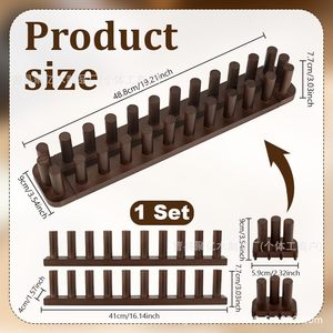 Wooden Knitting Tool Set For <b>Scarf</b> And <b>Blanket</b> Handmade Craft Supplies Natural Wood Brown 260629 - Product Image 3