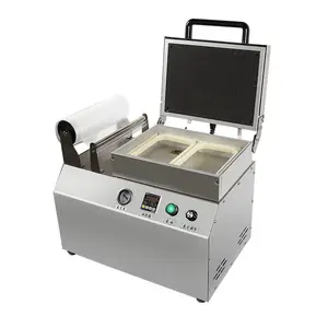 Máquina de envasado al vacío de escritorio para carne, carne, mariscos, máquina de envasado al vacío, sellador de bandeja al vacío