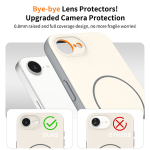 Funda <span class=keywords><strong>de</strong></span> Alta Calidad para iPhone 17e, Suave al Tacto, con Orificios Precisos, Blanca, Compatible con Carga Inalámbrica, Antigolpes - Product Image 3