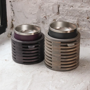 ODM OEM Eco-Friendly 4-Cup <b>Dog</b> <b>Bowl</b> Stand Custom Automatic Rectangle Shape Yeti Design Stable Attractive for <b>Small</b> Pets Wood - Product Image 1