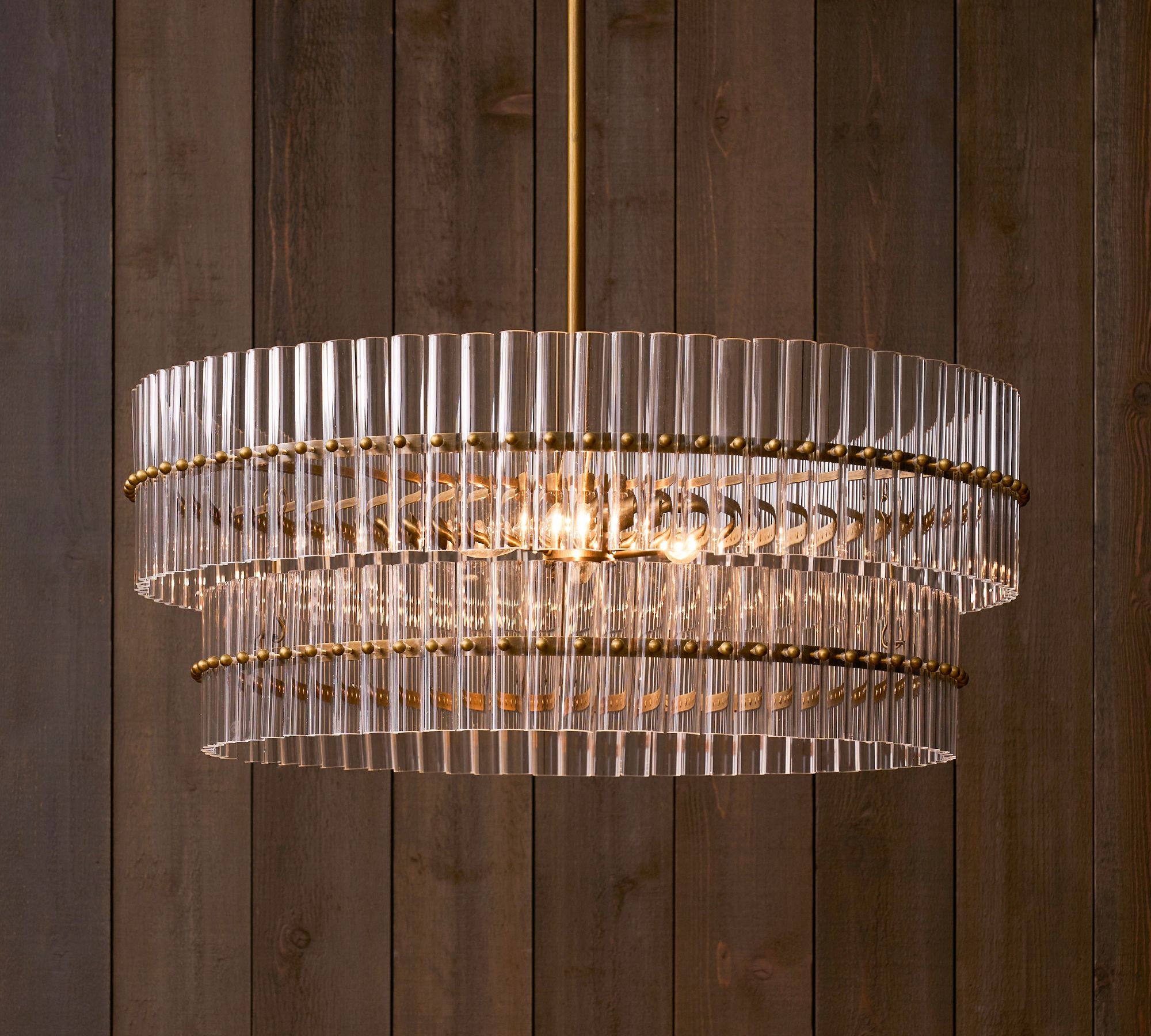 chandelier light luxury light iron crystal round chandelier
