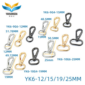 Nhà Sản Xuất Chuyên Nghiệp Nhỏ Kim Loại Snap Móc Con Chó Dây Xích Kẽm Hợp Kim Xoay Snap Móc 25Mm Kích Thước Túi Dây Ykp6 Mạ Giá Rẻ - Product Image 2