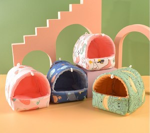 Piccolo animale domestico fornisce caldo giocattolo per casa di sonno per ratti di cavie criceti letto di velluto e nido di nascondiglio gabbia accessori - Product Image 3