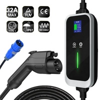 Chargeur de voiture électrique portable 7KW Direct d'usine, chargeur EV de niveau 2