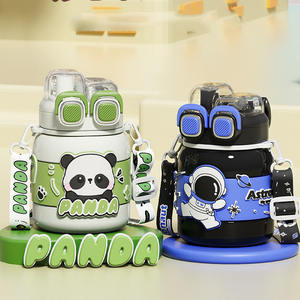 Seaygift Mode Nouvelle Tendance 620ml Bouteille Isotherme Enfant Motif Panda Dessin Animé en Plastique Écologique pour Voyage - Product Image 4