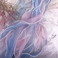 Ruban en Organza de fil coloré pour bricolage, emballage cadeau, cheveux, nœud papillon, matériaux de couture