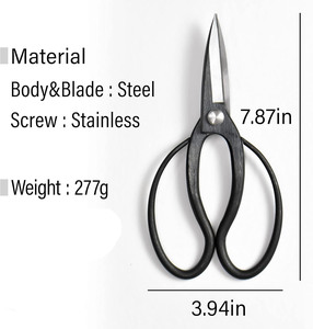 Tijeras de Jardín Manuales de Acero con Alto Contenido de Carbono, Duraderas, 110x180mm, Tijeras de Podar para Bonsái, Profesionales y Afiladas - Product Image 2