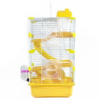 Kandang Hamster Portabel Multi-Level PAIPET, Habitat Kawat untuk Hamster Dwarf, Gerbil, Tikus dengan Tempat Persembunyian, Ramp, Tempat Makan, Botol Air OEM