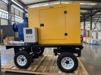 Moteur diesel de 8 pouces à deux roues monté sur remorque Pompe à eau électrique centrifuge auto-amorçante sans obstruction Pompe pour système d'irrigation