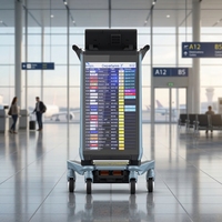Ruike USMT 2.0 27/14 pouces Écran LCD intelligent sur chariot avec navigation IA pour usage intérieur, prise en charge SDK OEM, écran tactile pour graphiques, animations et texte