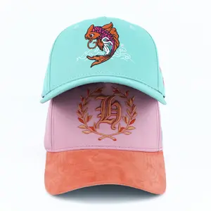 Qianzun üretici çok renkli şapkalar özel logo 5 panel beyzbol şapkası nakış logo doğrulanmış tedarikçiler ile şapkalar