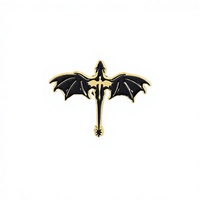 Épinglette en émail Fourth Wing, inspirée du roman fantastique, motif dragon noir et fleur, cadeau du Nouvel An chinois pour amis, vente en gros