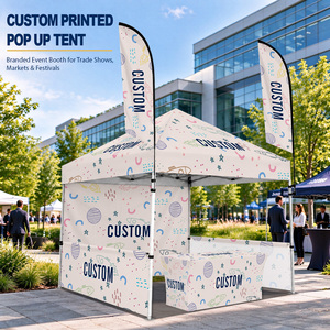 Carpa Personalizada para Ferias Comerciales de 10x10 pies, Estructura de Aluminio Resistente, Impresión Personalizada, Lona Oxford 600D Impermeable, Carpa Plegable para Eventos - Product Image 3