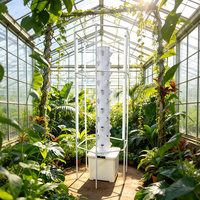 Système de culture hydroponique et aéroponique vertical à 11 niveaux, arrosage automatique, serre intérieure pour plantes