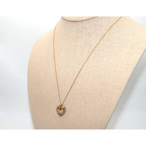 สร้อยคอจี้หัวใจและเพชรทอง10K - Product Image 2