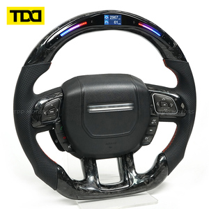 Volante LED de Fibra de Carbono Forjado TDD con Textura Negra Forjada, Compatible con Land Rover Defender 90 110 130, Personalizado - Product Image 2
