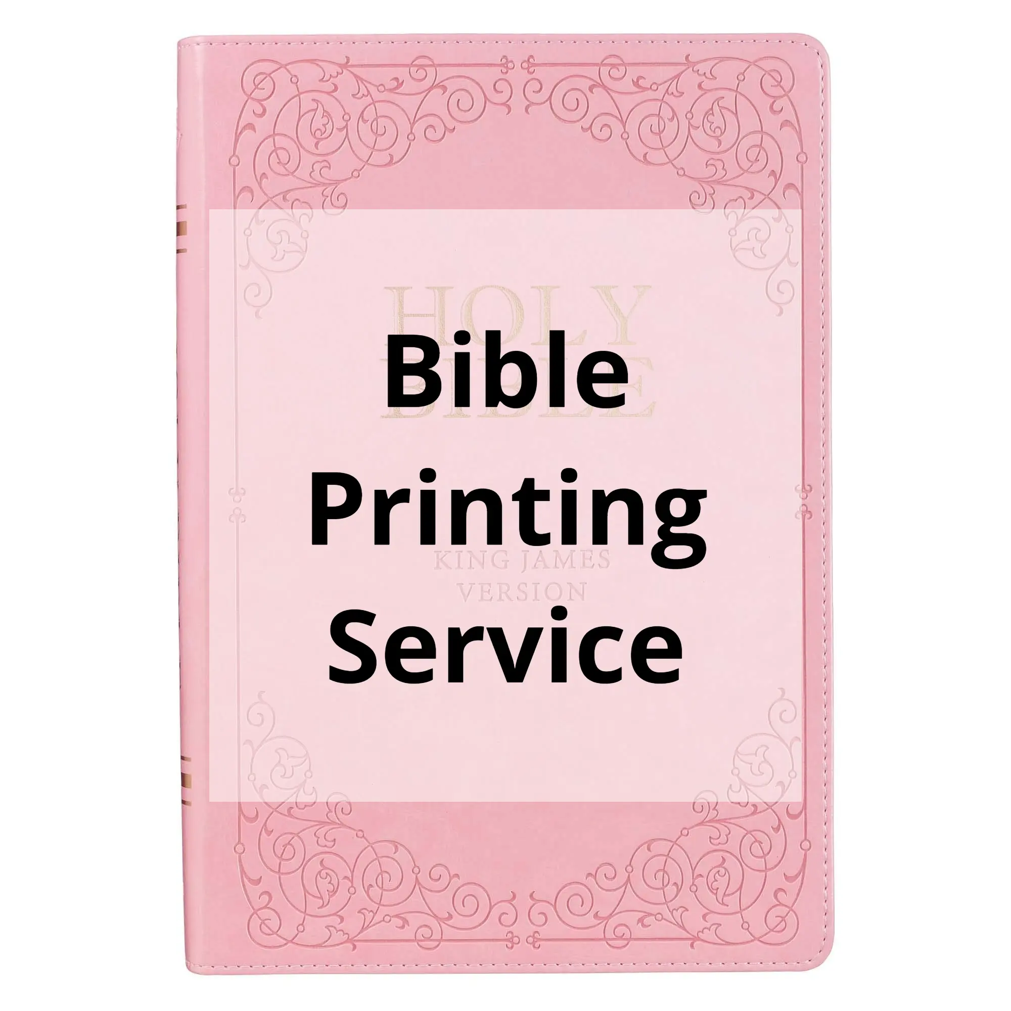 english verse custom KJV holy study bible king james version story pink bible for woman girl printing book