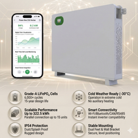 Batterie de stockage domestique hybride à grille divisée à structure fine 20 kWh avec communication CAN pour une installation discrète