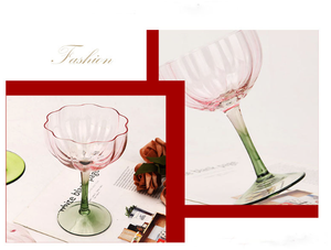 Copa de champán de pétalos, copa de vino de Color <span class=keywords><strong>rosa</strong></span>, jugo, postre, batido, copa de cristal para restaurante, copa de martini, Copa transparente - Product Image 6