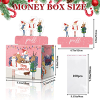 Boîte à surprise de Noël écologique à tirer d'argent, boîte cadeau rigide faite main DIY pour cosmétiques et cadeaux de fêtes
