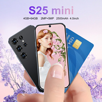 Nuevo Teléfono Inteligente S25 Mini, 4GB+64GB, Android, con Pantalla LED HD, Soporte Multilingüe en Español, Octa Core, Carga Rápida